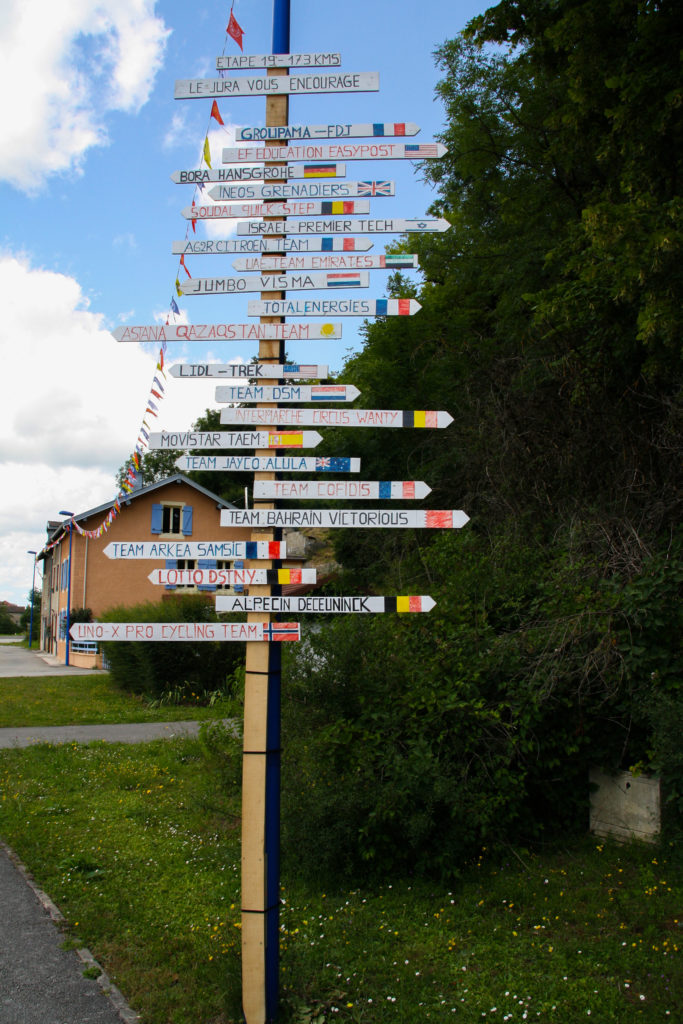 Moirans-en-Montagne, décoré pour le Tour de France 2023